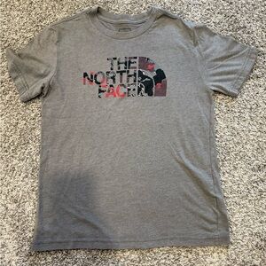 The North Face, Boys Size 10/12 Gray Short Sleeve Tee